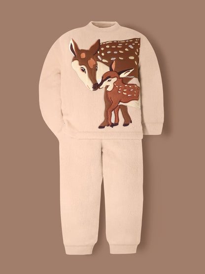Cherry Crumble Beige Warm & Snug Nightsuit