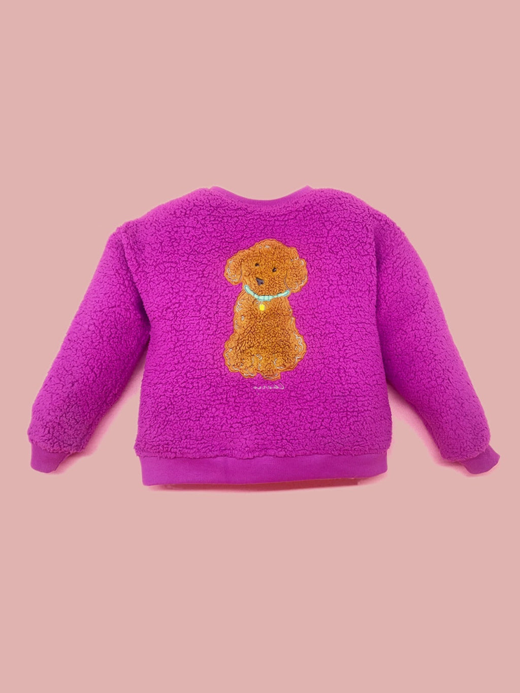 Cherry Crumble Solid Applique Snug Classic Winter Sweatshirt
