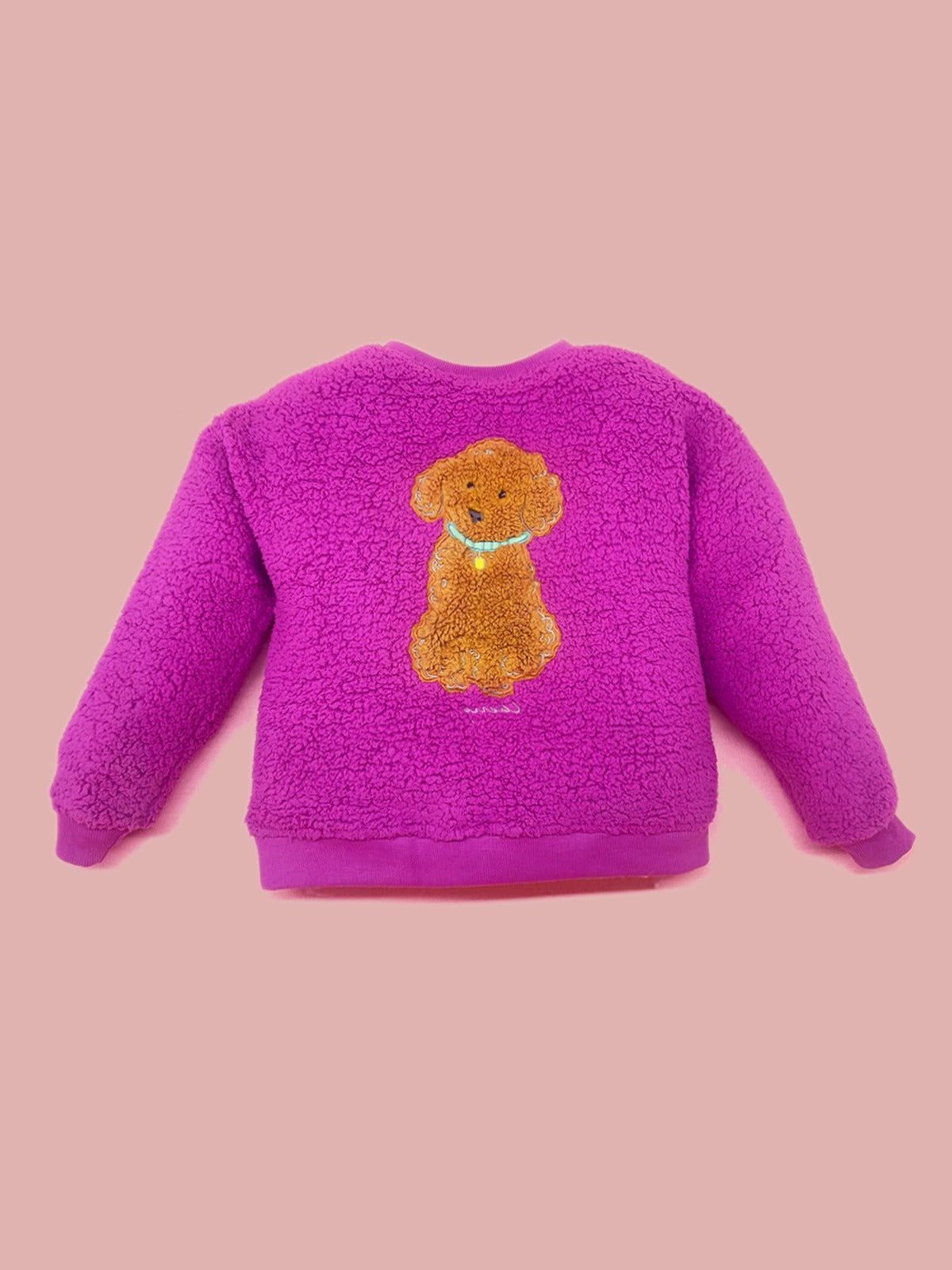 Cherry Crumble Solid Applique Snug Classic Winter Sweatshirt