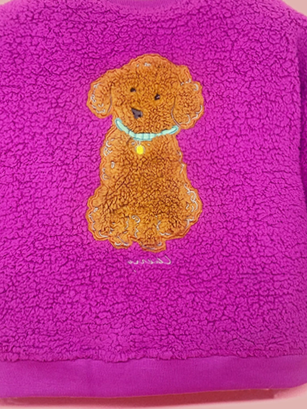 Cherry Crumble Solid Applique Snug Classic Winter Sweatshirt