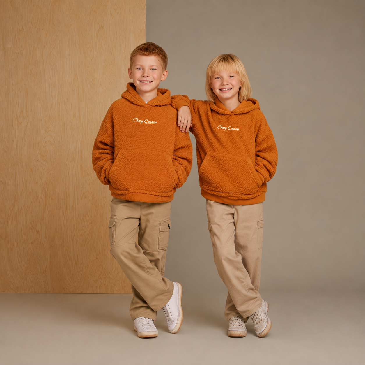 Brown Solid Embroidered Charming Graceful Winter Hoodie