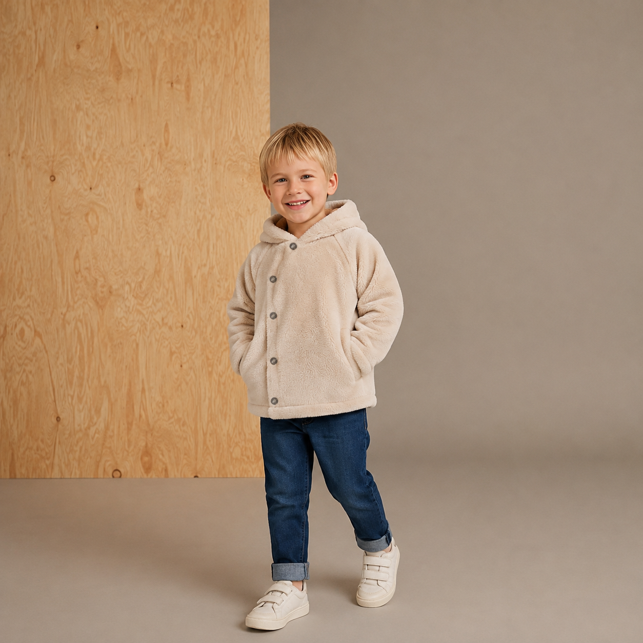 Schneeweißer Charme Beiges Sweatshirt