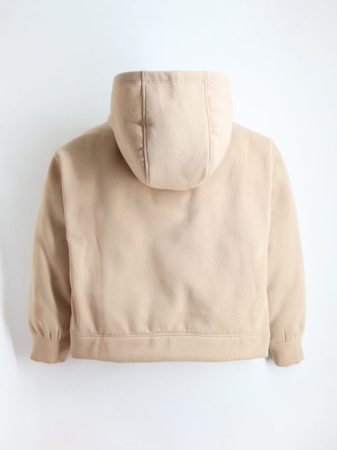 Cherry Crumble Beige Solid Charming Elegant Sweatshirt