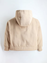 Beige Solid Charming Elegant Sweatshirt