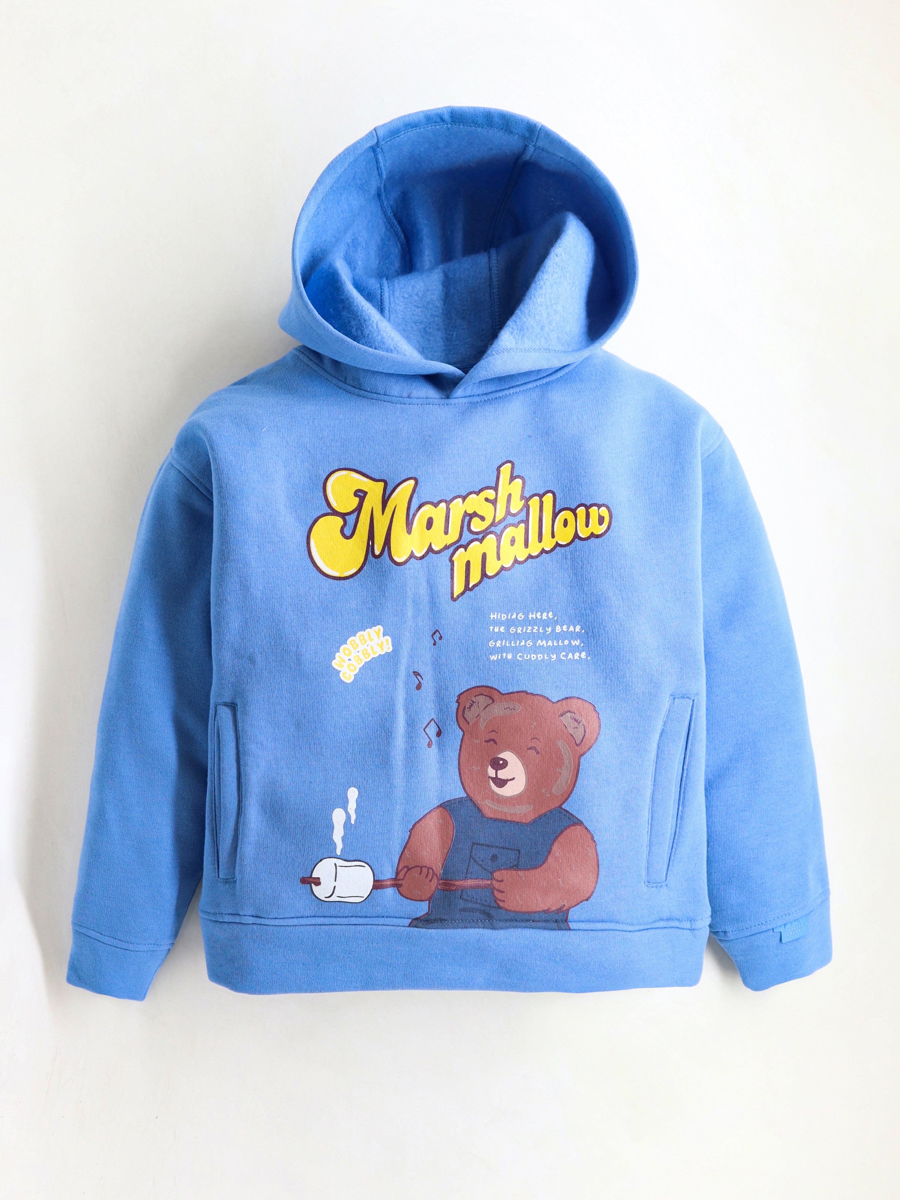 Cherry Crumble Sky Blue Solid Charming Stylish Winter Sweatshirt