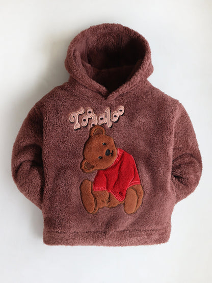 Cherry Crumble Solid Applique Cozy Classic Winter Sweatshirt