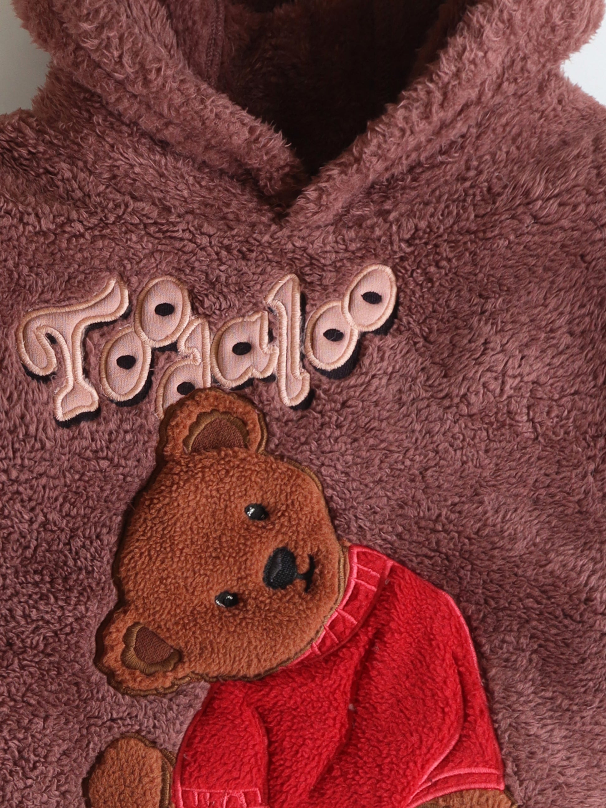 Cherry Crumble Solid Applique Cozy Classic Winter Sweatshirt