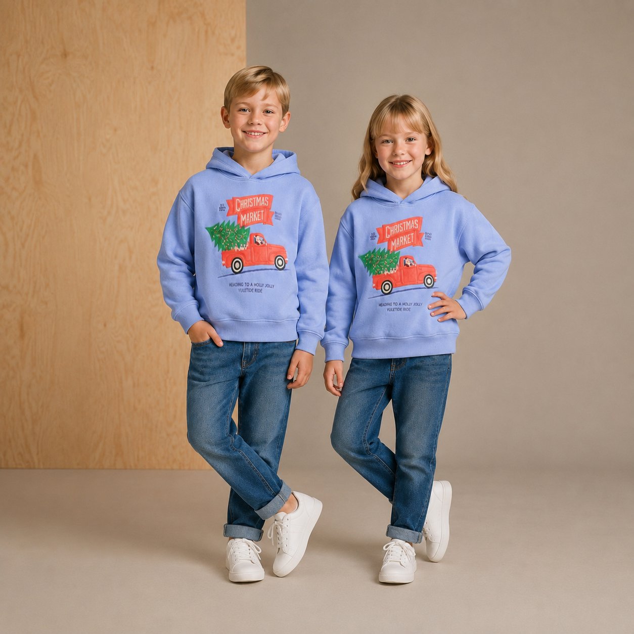 Blue Solid Applique Trendy Stylish Sweatshirt