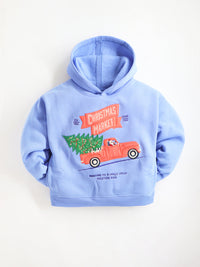 Blue Solid Applique Trendy Stylish Sweatshirt