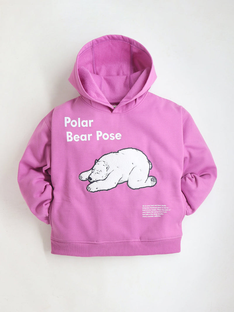 Lavender Digital Printed Applique Playful Smart Sweatshirt