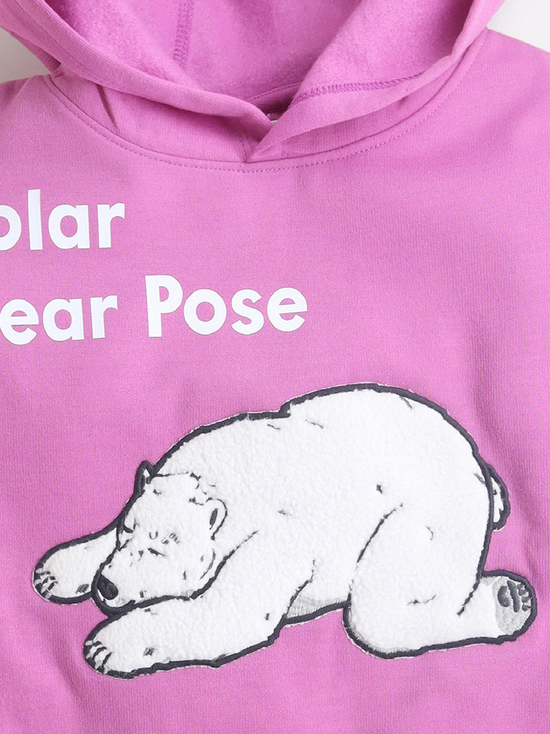 Lavender Digital Printed Applique Playful Smart Sweatshirt