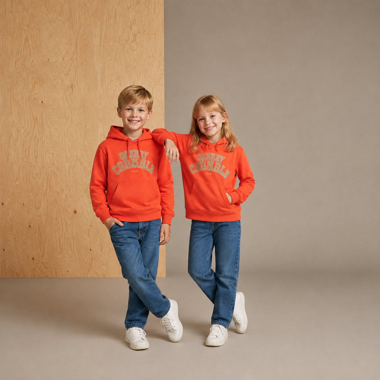 Orange Graphic Print Unisex Hoodie