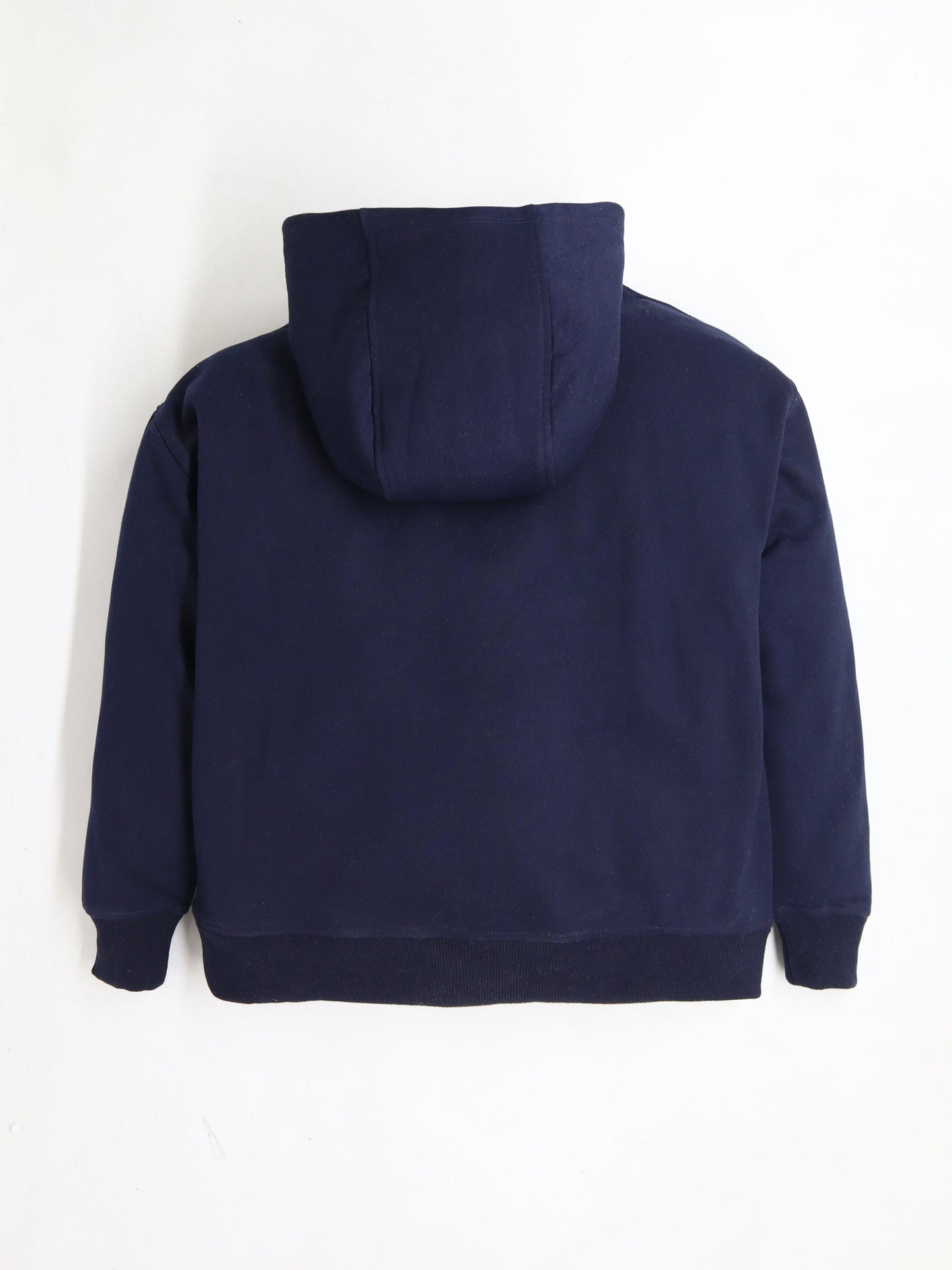 Cherry Crumble Navy Blue Solid Applique Lovely Graceful Winter Sweatshirt