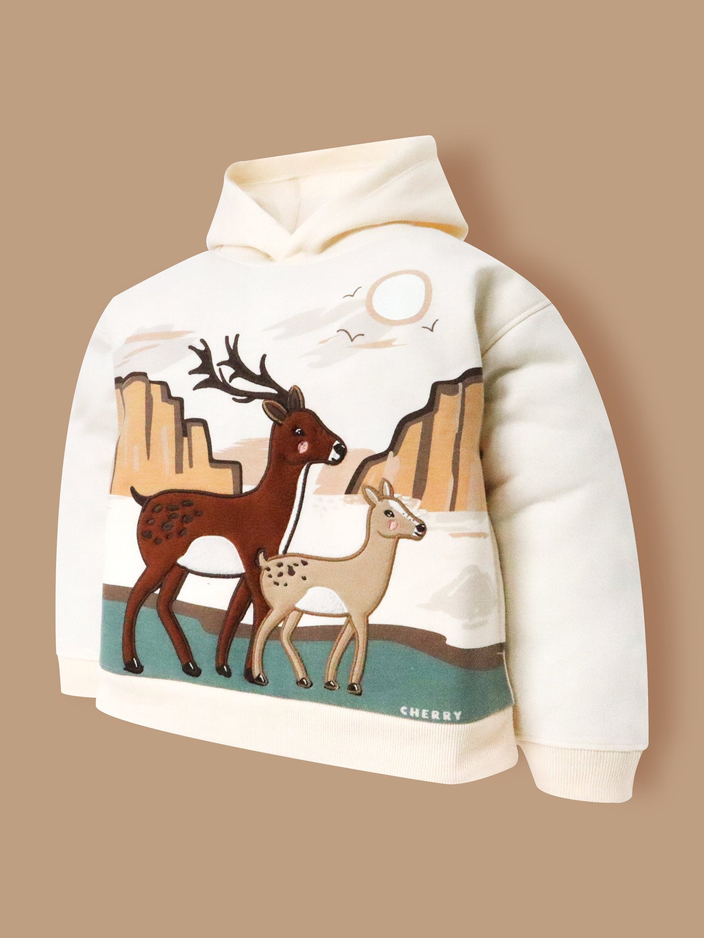 Cherry Crumble Snowy Dream Joyful Cream Sophisticated Sweatshirt