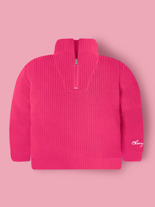 Cherry Crumble Winter Glow Lively Pink Chic Sweater