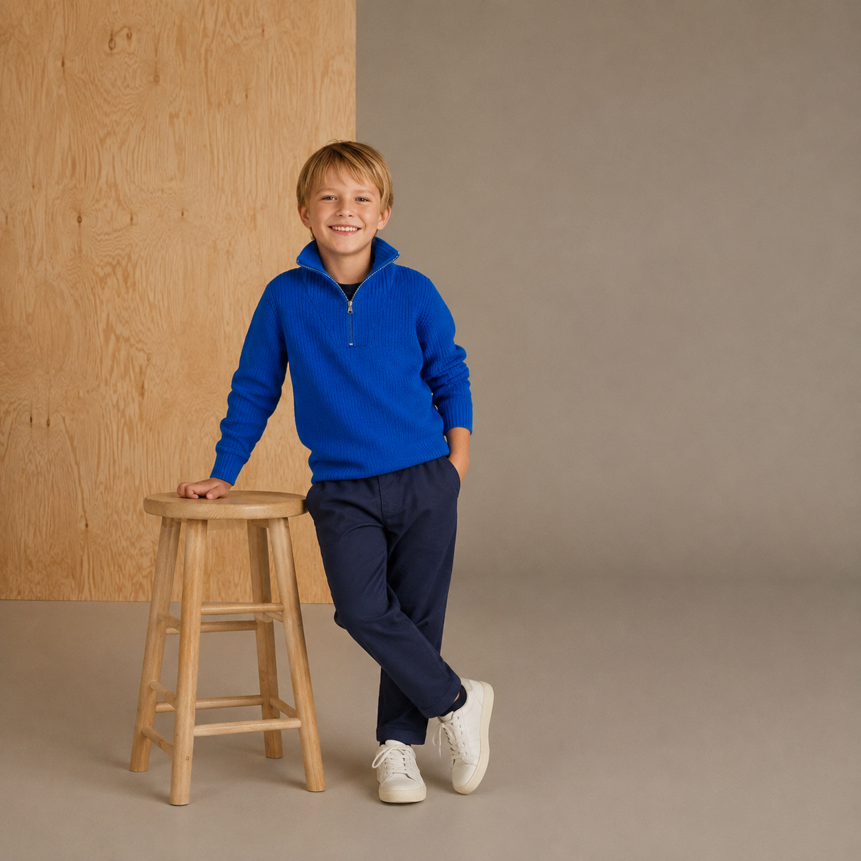 Snuggle Blue Knit Sweater
