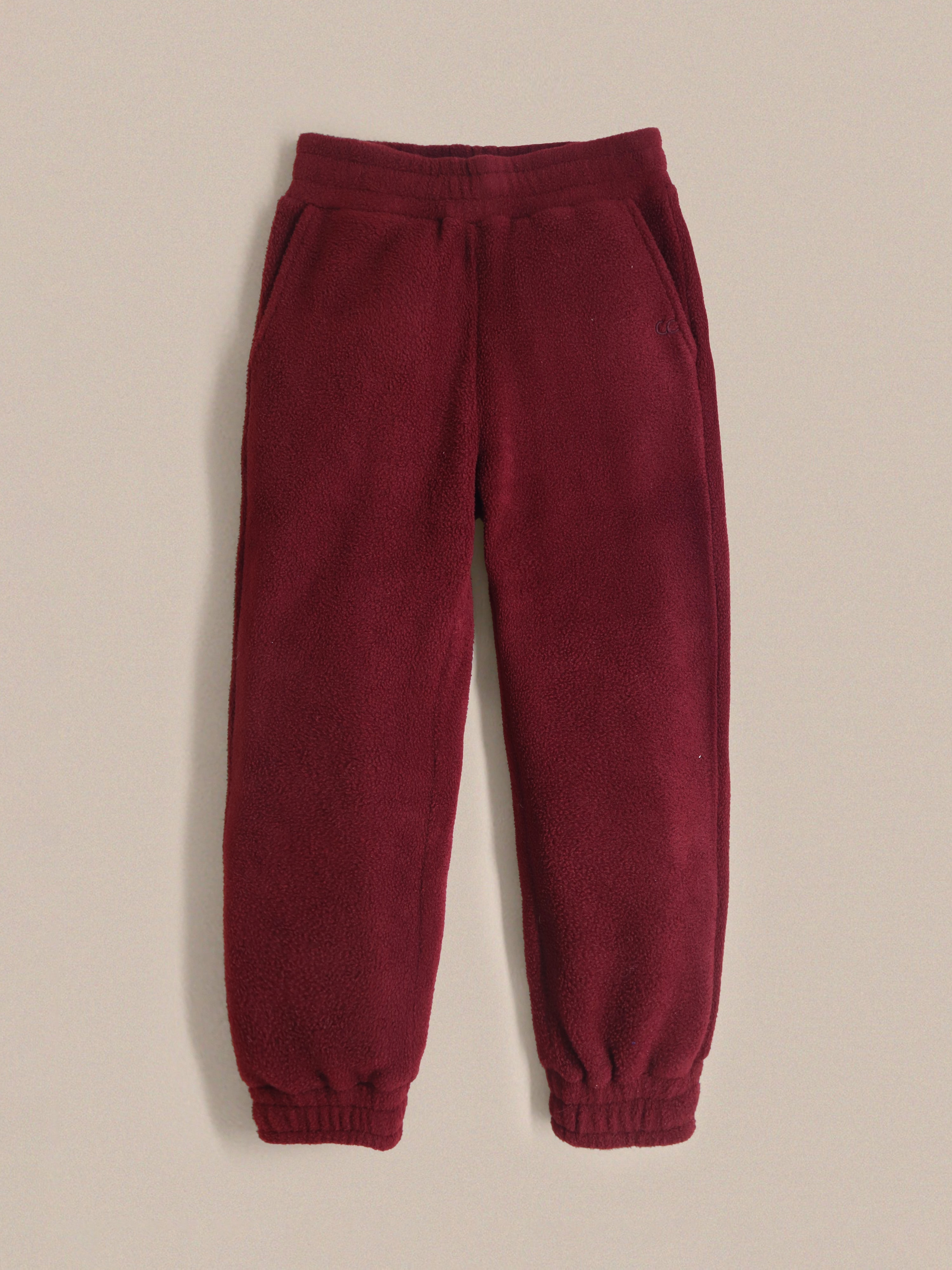 Cherry Crumble Solid Applique Embroidered Charming Classic Winter Sweatshirt Set