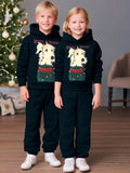 Cherry Crumble Frost Glow Joyful Dark Grey Gleaming Sweatshirt Set