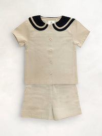 Boys & Girls’ Beige Breezy Wear Top & Short Set