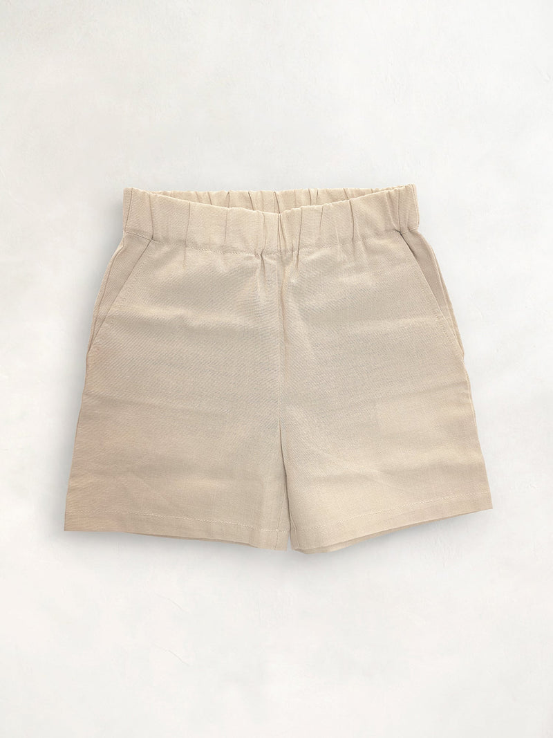 Boys & Girls’ Beige Breezy Wear Top & Short Set