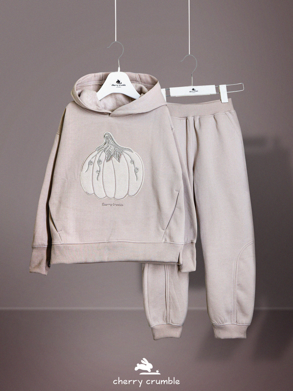 Cherry Crumble Grey Cozy Hooded Set