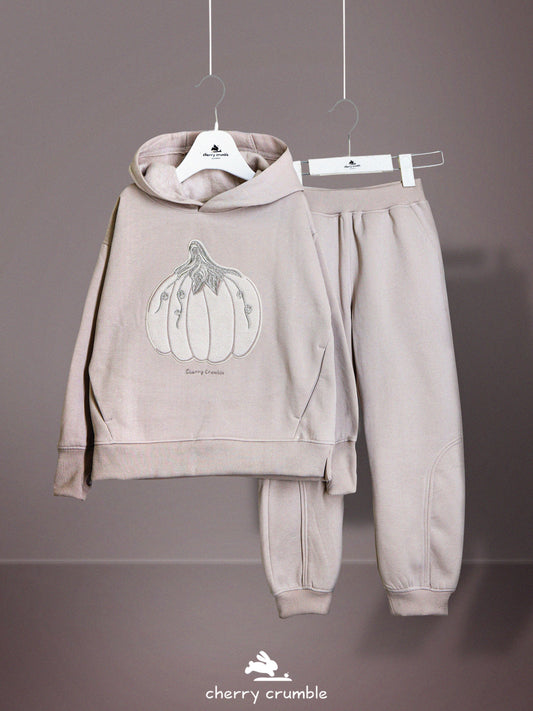 Cherry Crumble Grey Cozy Hooded Set