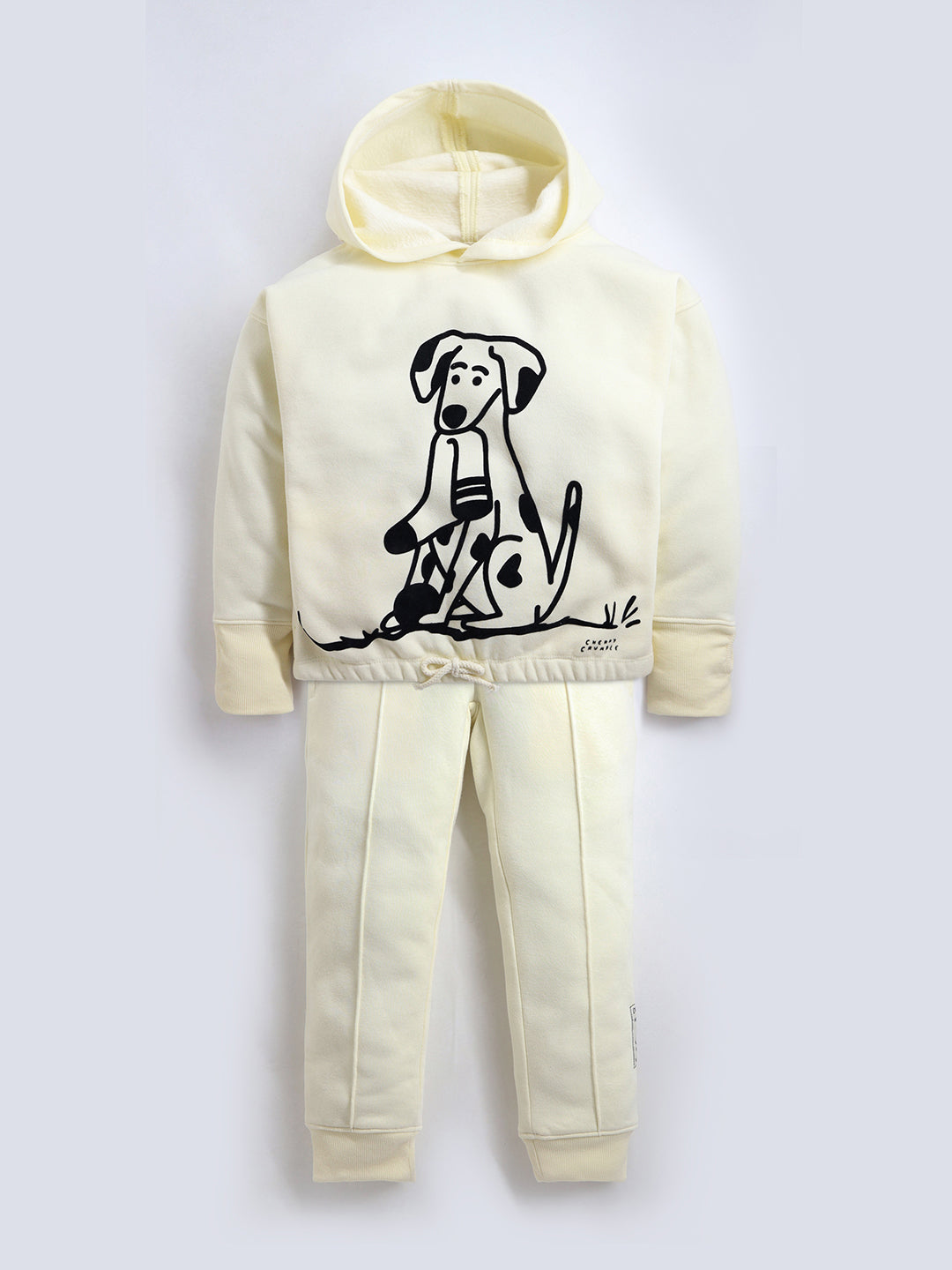 Cherry Crumble Cream Solid Fleece Playful Elegant Top