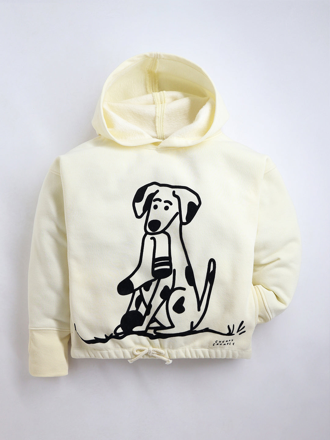 Cherry Crumble Cream Solid Fleece Playful Elegant Top
