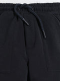 Cherry Crumble Unisex Black Regular Length Self Texture Stripe Trouser