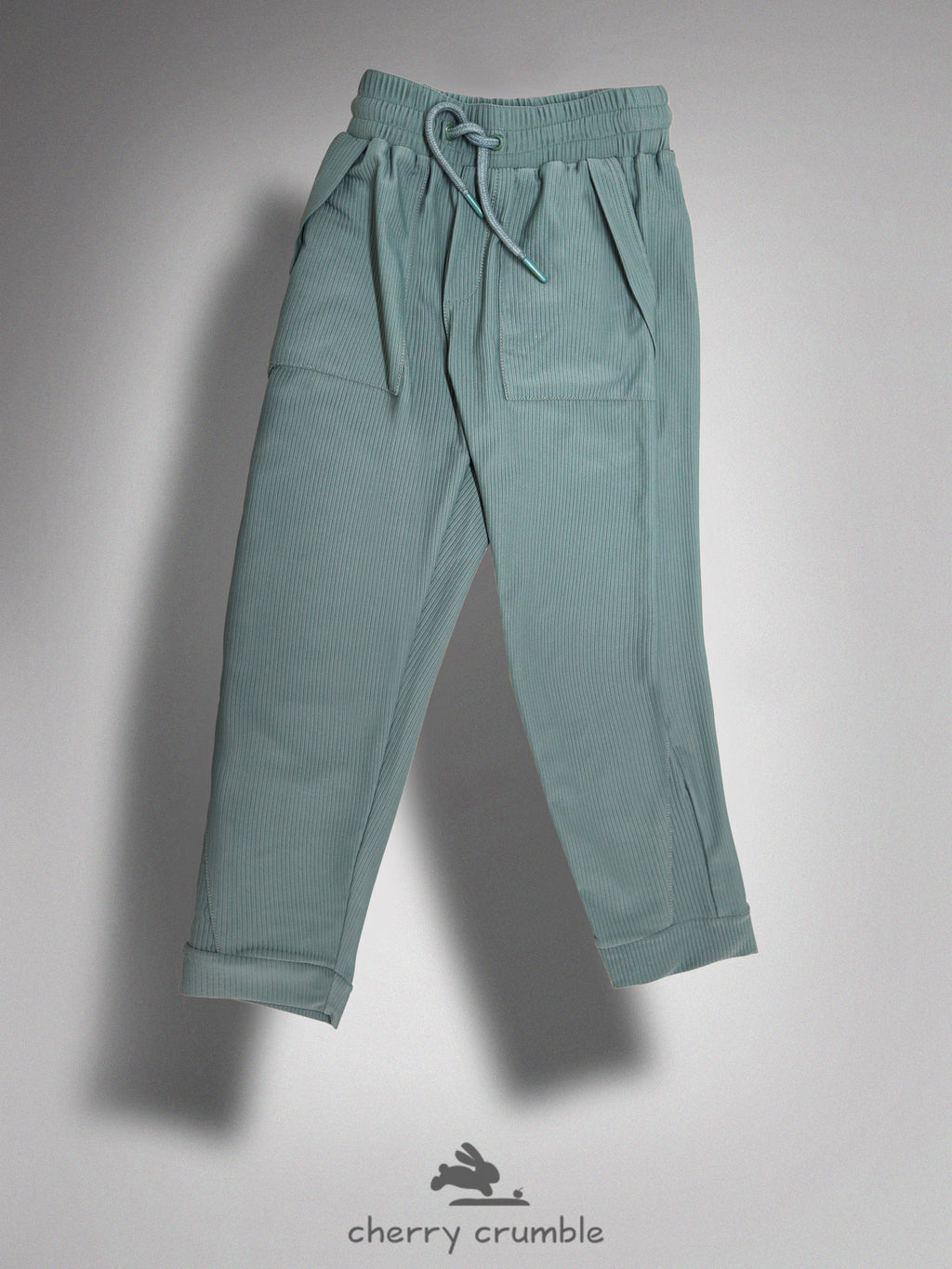 Cherry Crumble Green Stripes Playful-Sleek Summer Track Pants