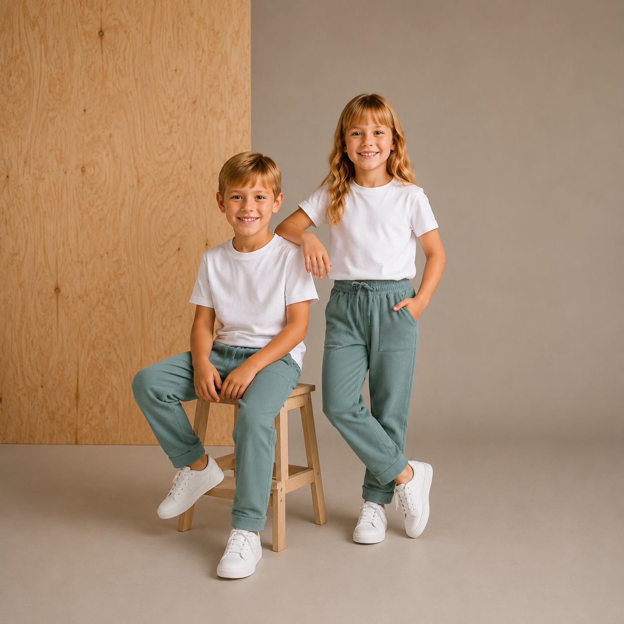 Green Stripes Playful-Sleek Summer Track Pants