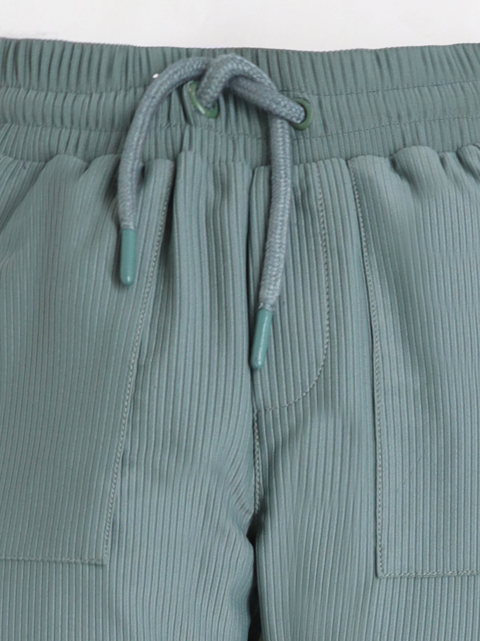 Cherry Crumble Green Stripes Playful-Sleek Summer Track Pants