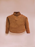 Cherry Crumble Brown Solid 100% Polyester Full Sleeves High Neck Casual Wear Easy Fit Winter Sweatshirt For Boys & Girls