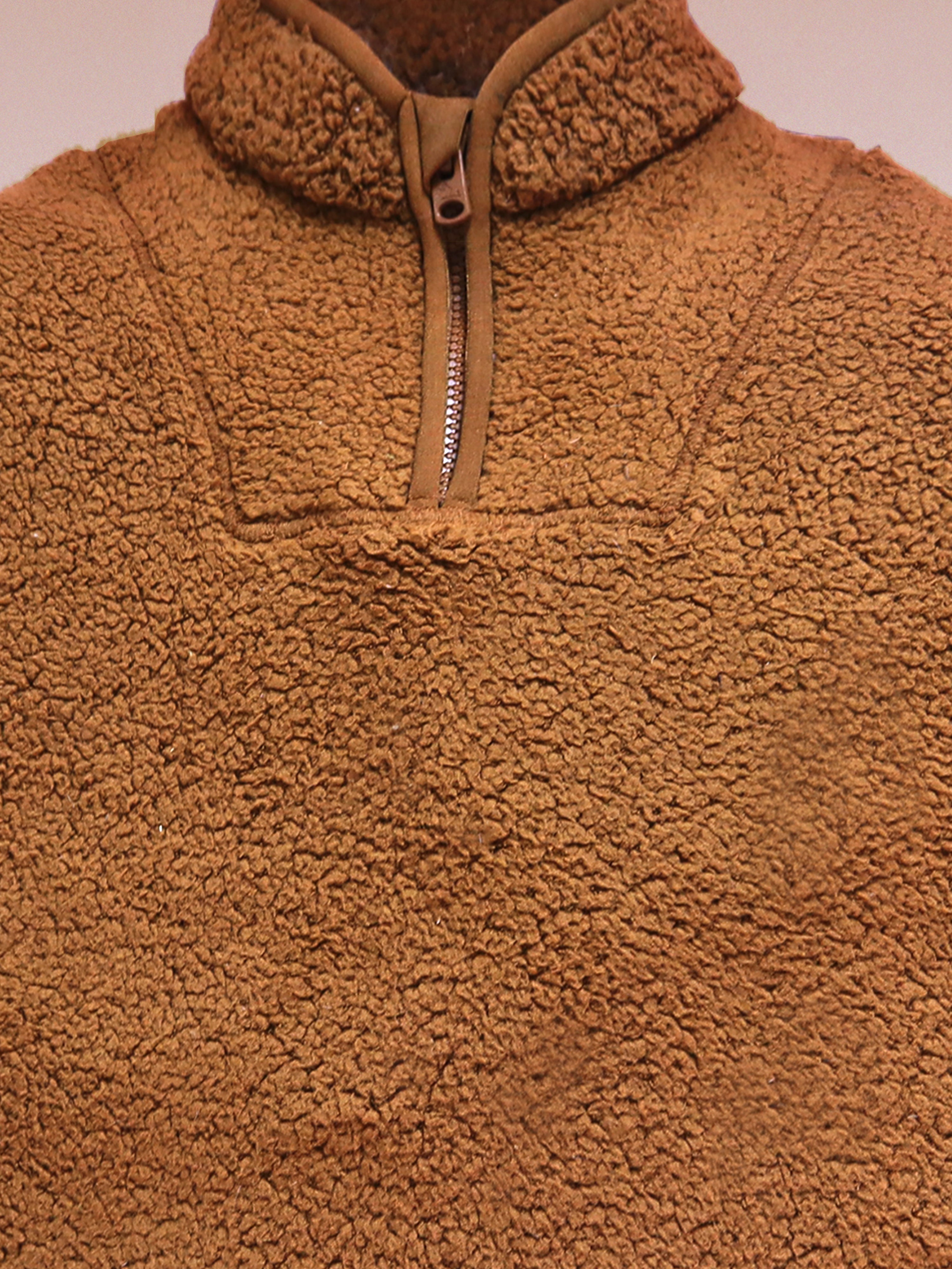 Cherry Crumble Brown Solid Playful Graceful Winter Sweatshirt