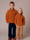 Cherry Crumble Brown Solid Playful Graceful Winter Sweatshirt