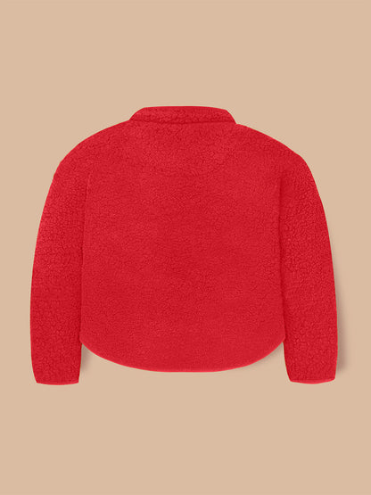 Cherry Crumble Winter Cuddly Red Sleek Sweatshirt