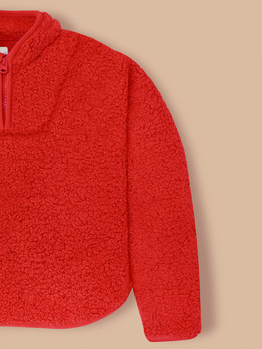 Cherry Crumble Winter Cuddly Red Sleek Sweatshirt
