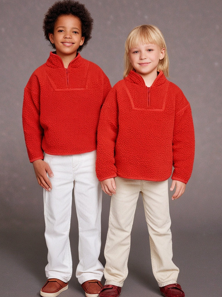 Cherry Crumble Winter Cuddly Red Sleek Sweatshirt