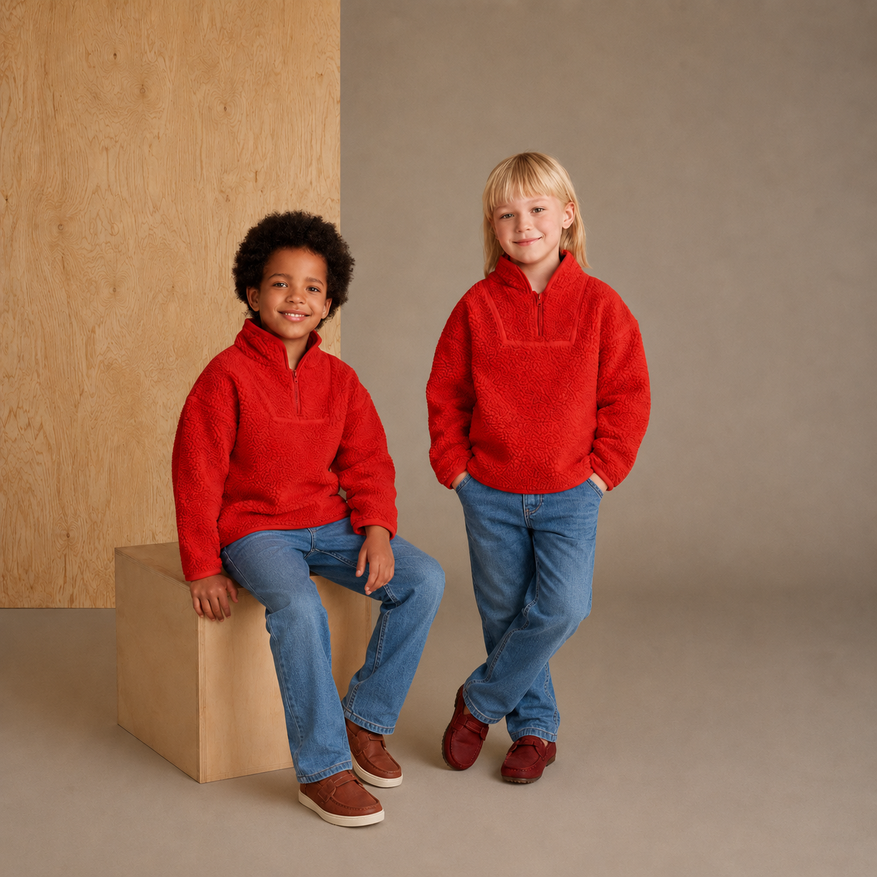Winterkuscheliger roter, eleganter Pullover