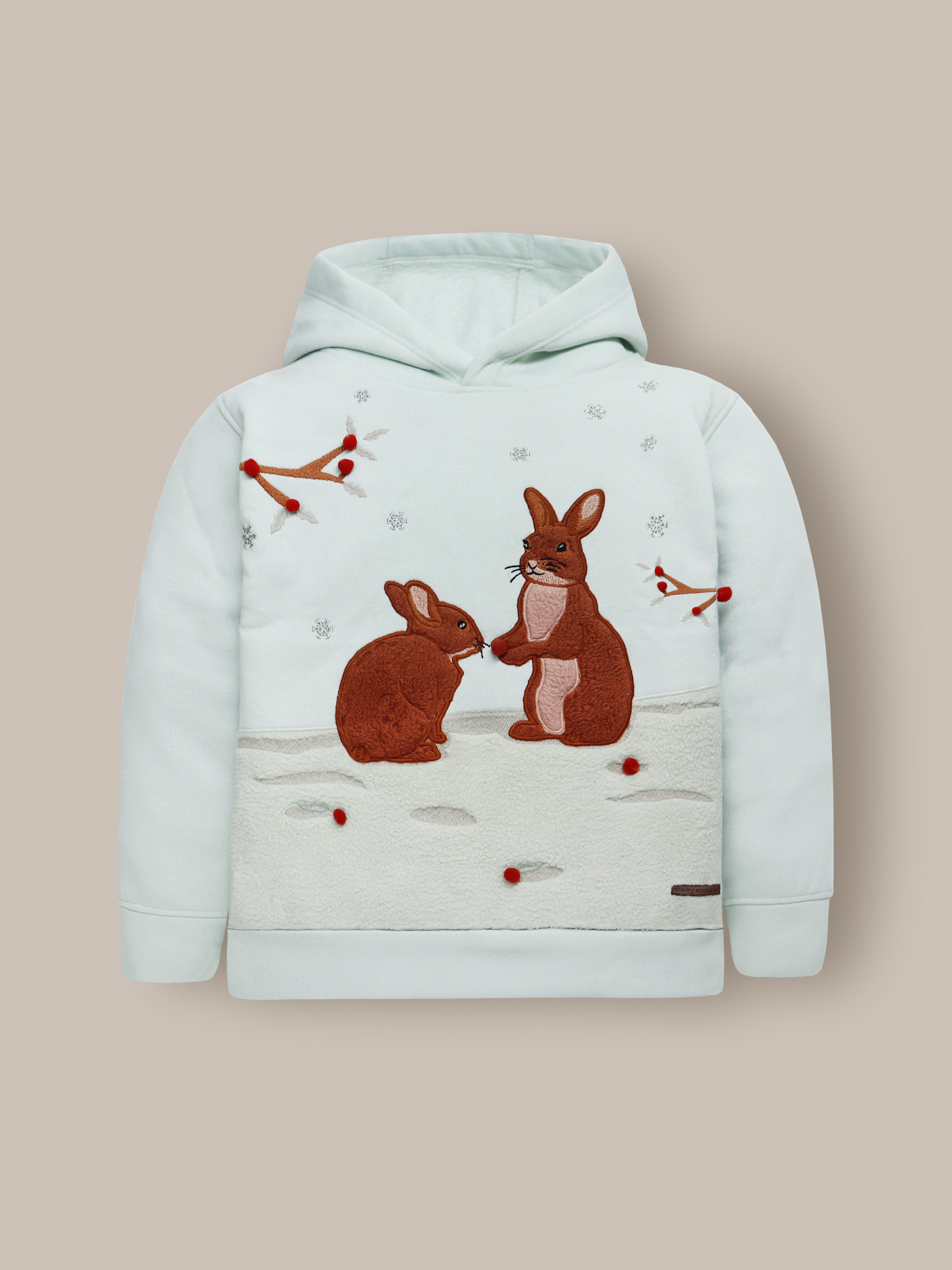 Cherry Crumble Mint Chic Applique Sweatshirt