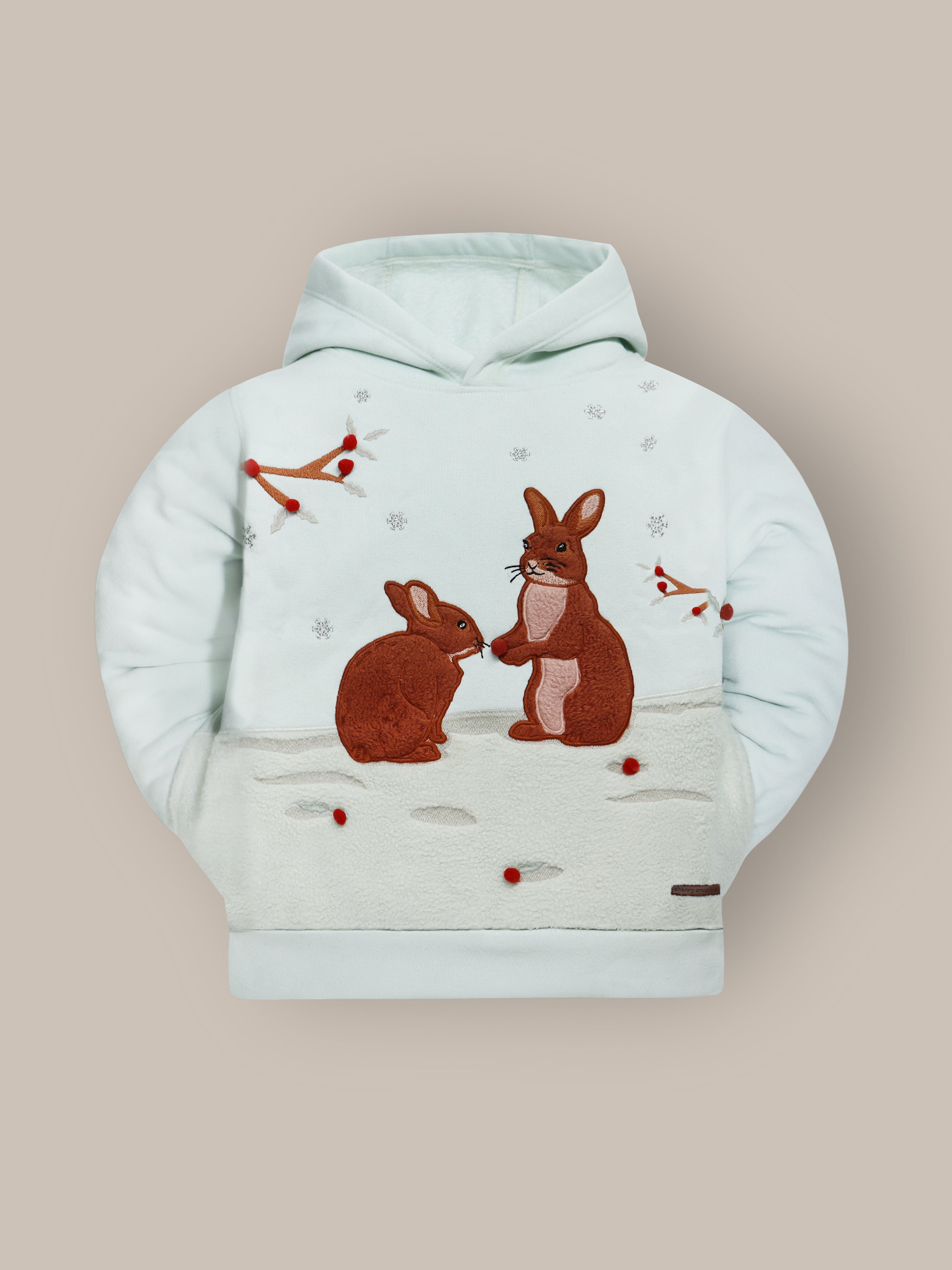 Cherry Crumble Mint Chic Applique Sweatshirt