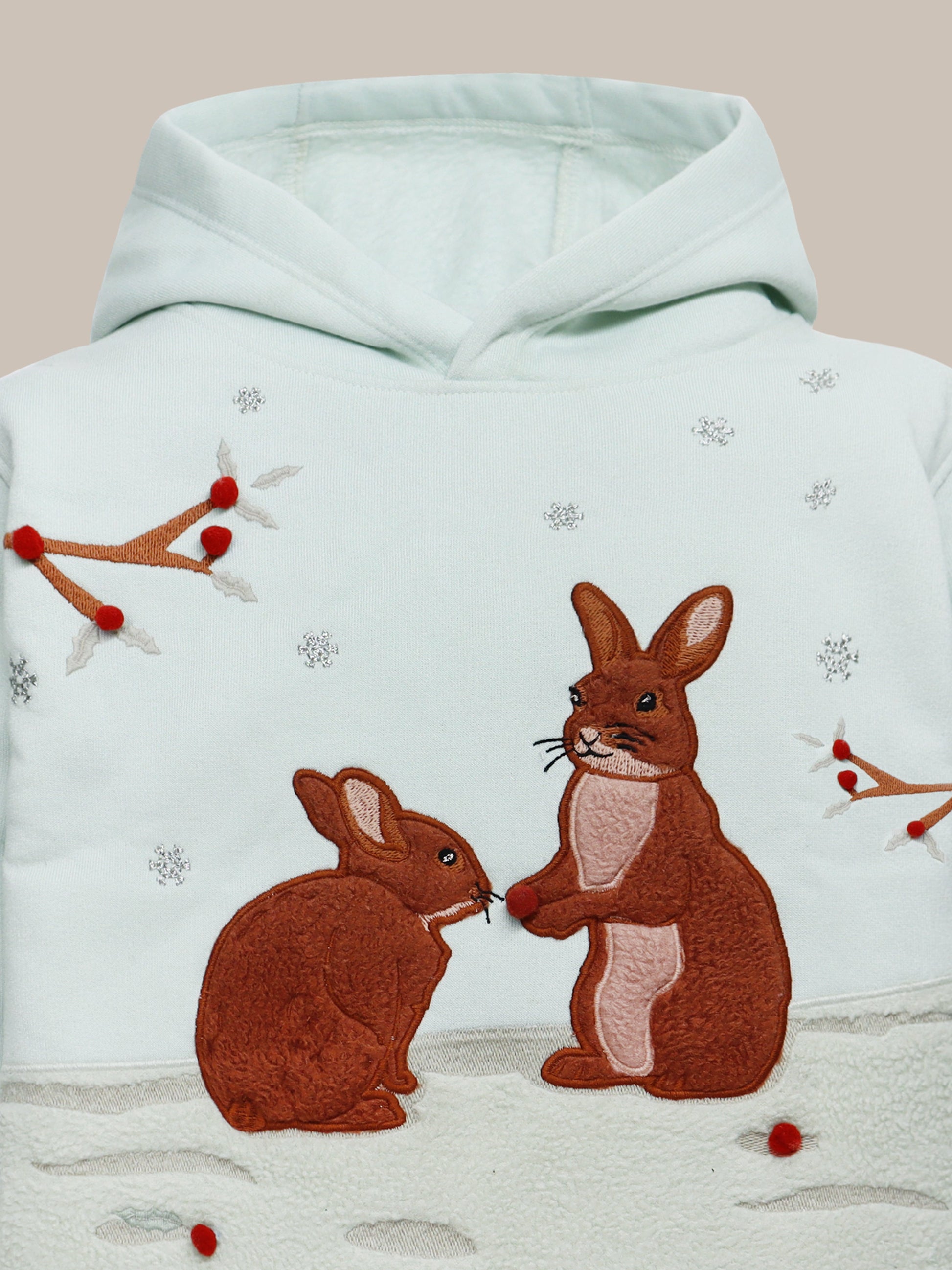 Cherry Crumble Mint Chic Applique Sweatshirt