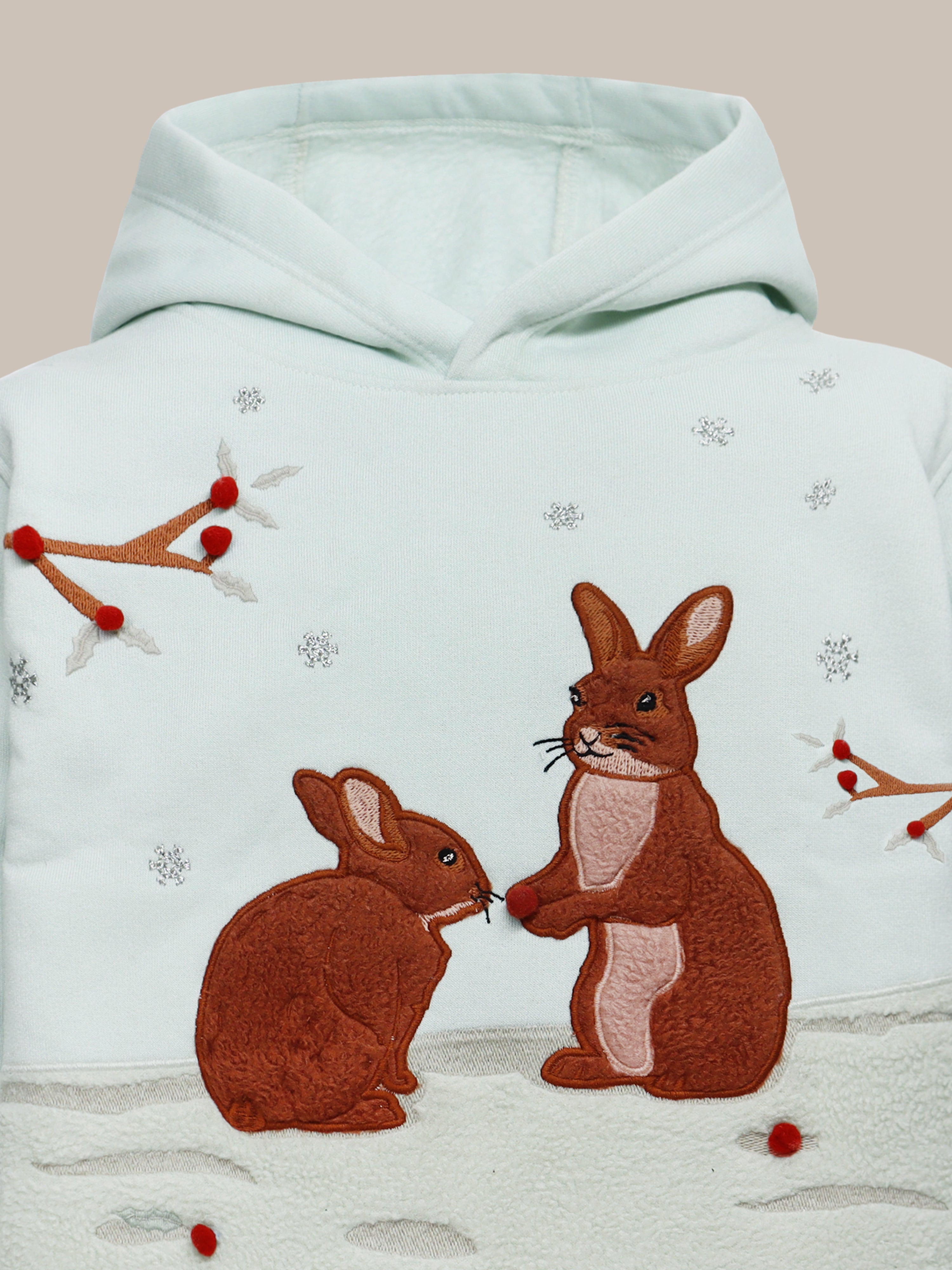 Cherry Crumble Mint Chic Applique Sweatshirt