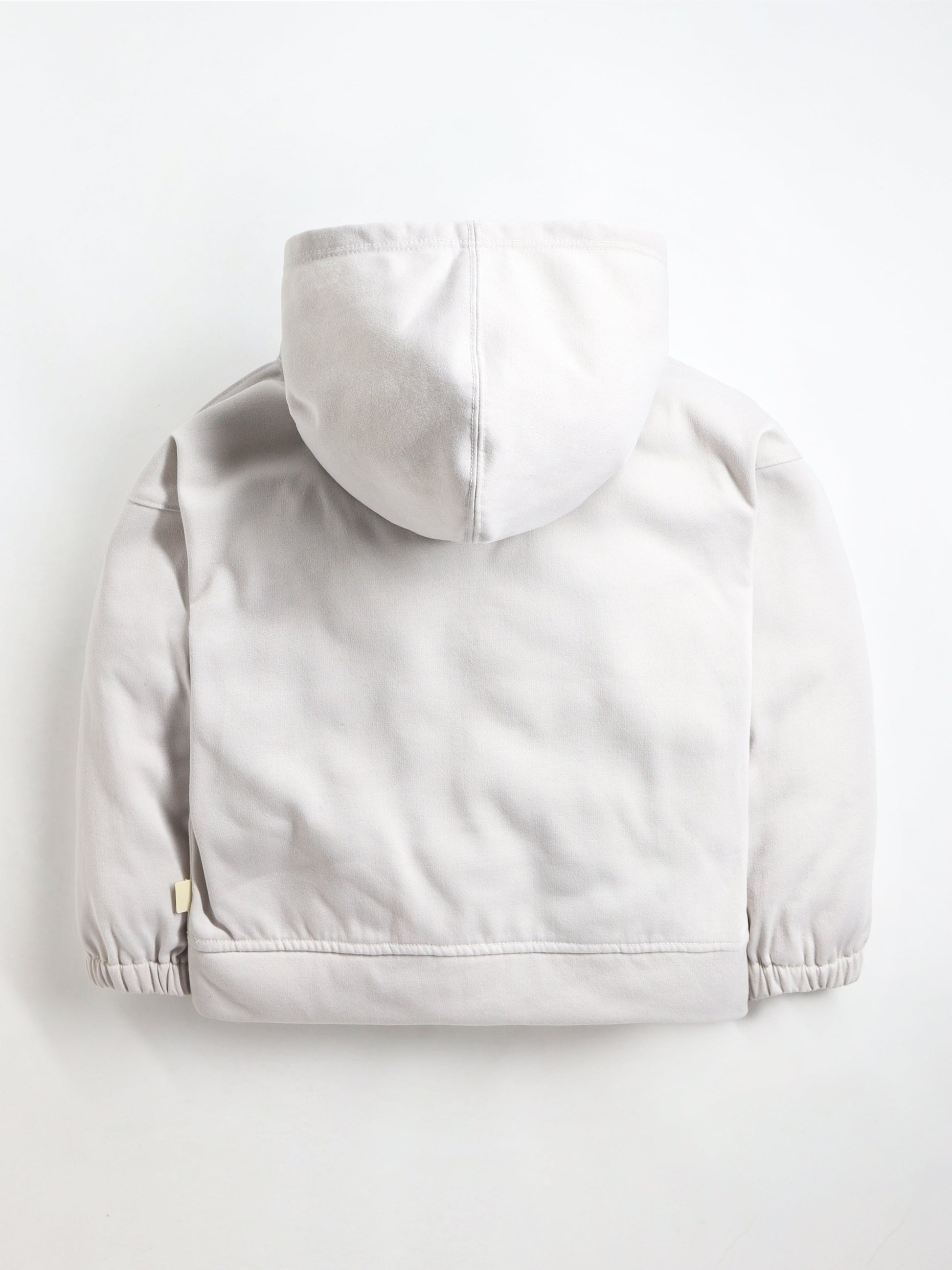 Cherry Crumble Grey Solid Fleece Embroidered Cozy Sweatshirt