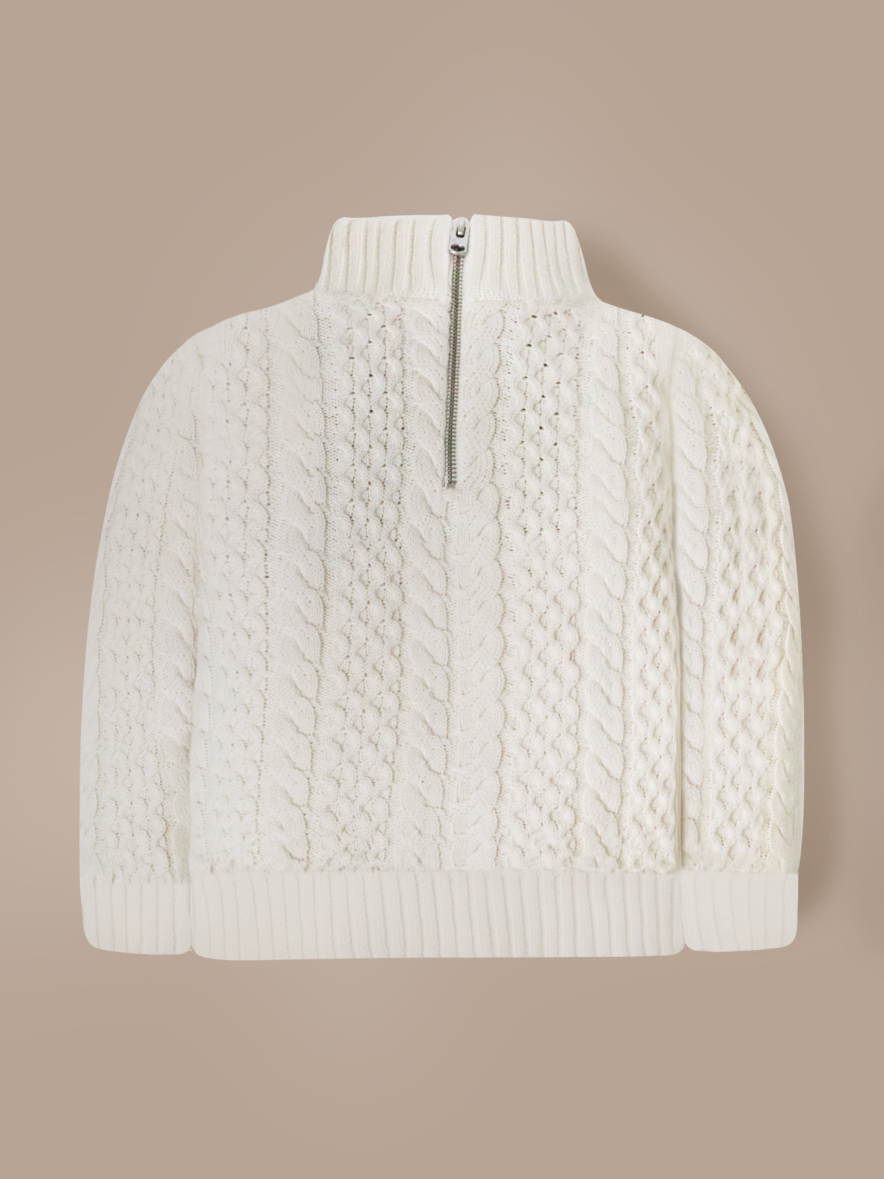 Cherry Crumble Cream Cable Knit Adorable Sweater