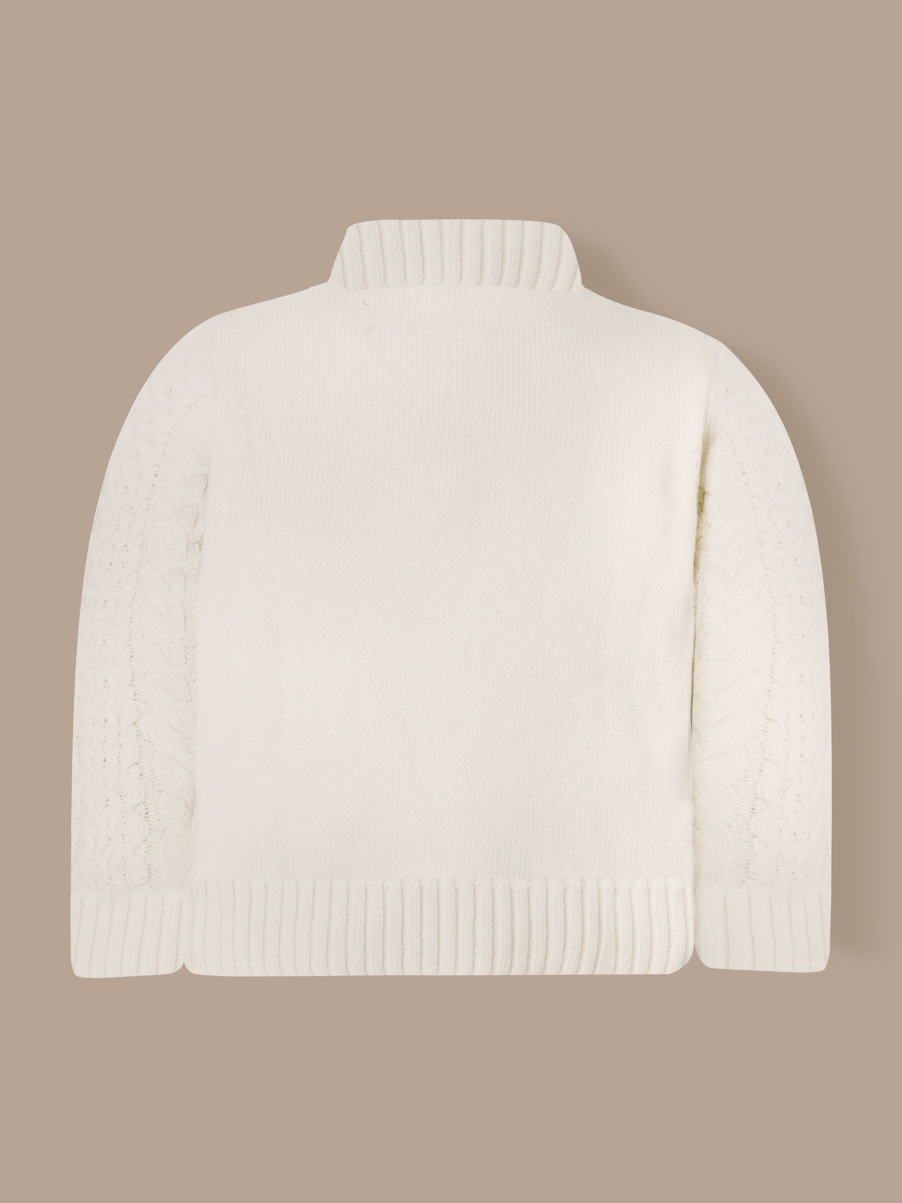 Cherry Crumble Cream Cable Knit Adorable Sweater