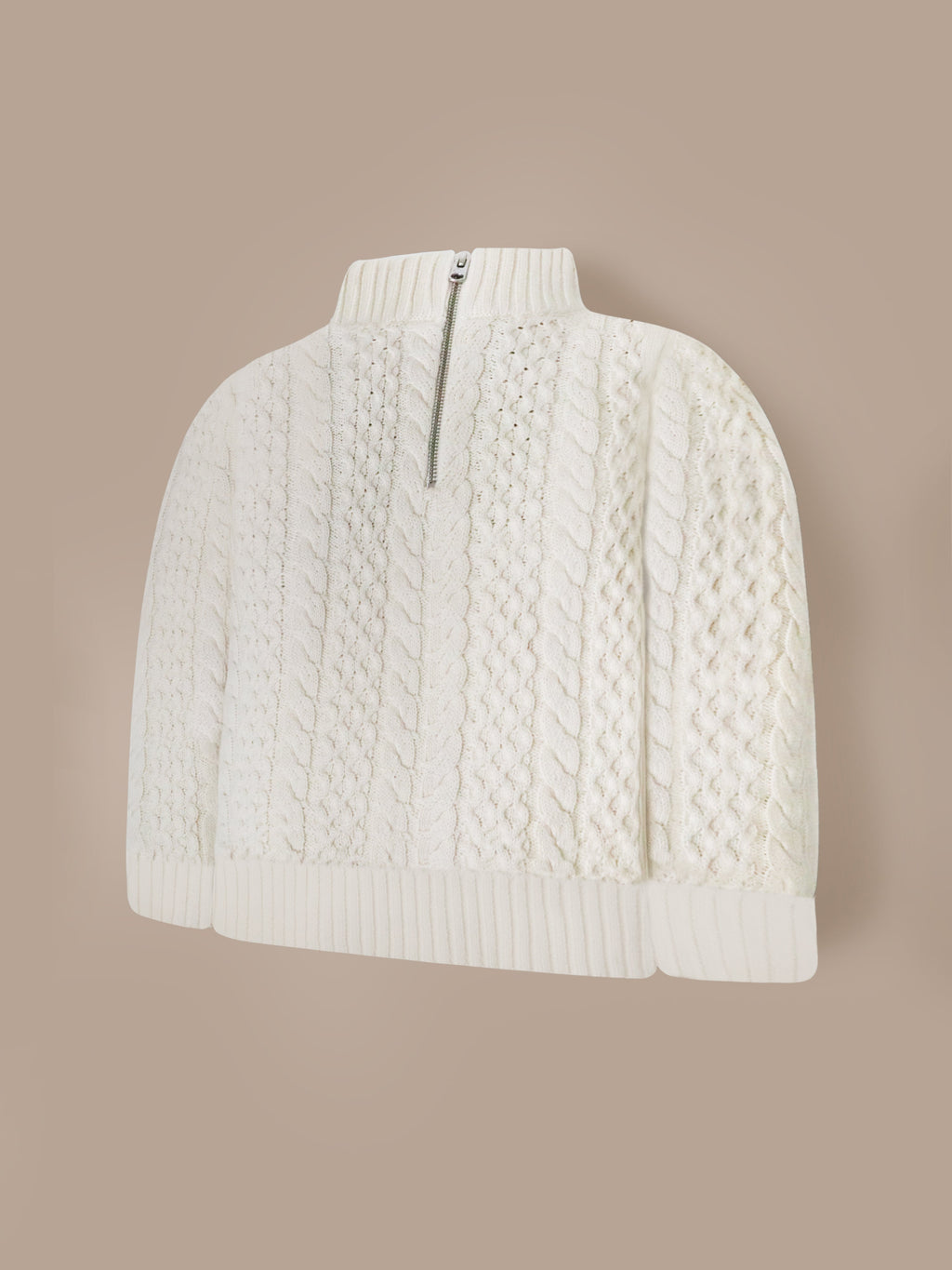Cherry Crumble Cream Cable Knit Adorable Sweater