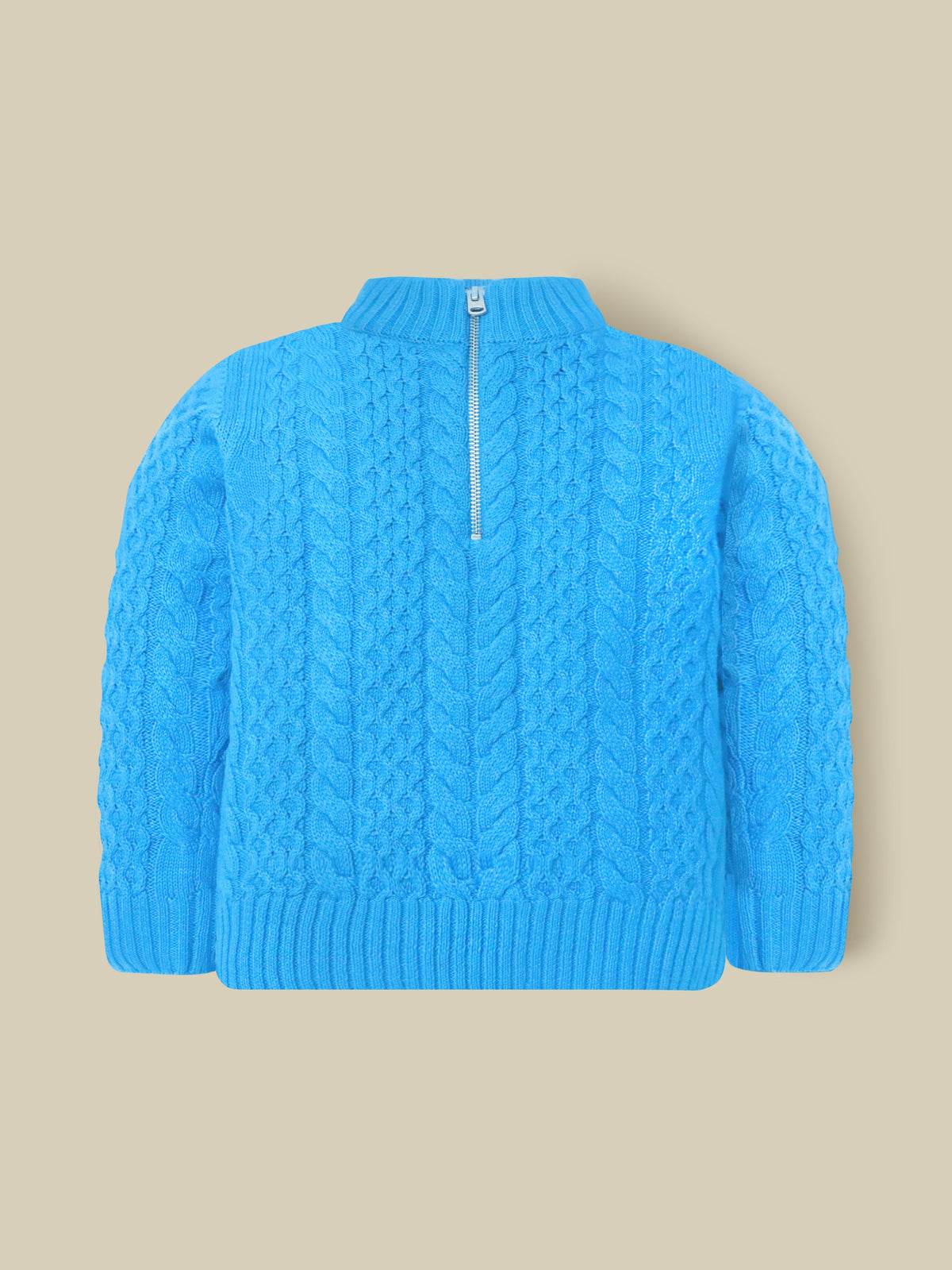 Cherry Crumble Blue Cable Knit Sweater