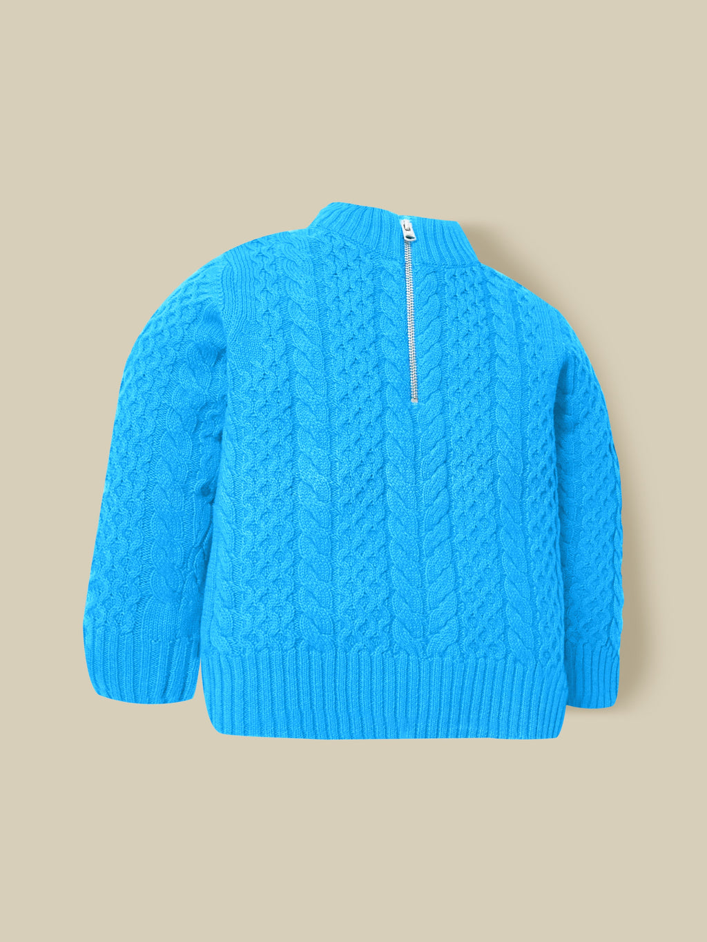 Cherry Crumble Blue Cable Knit Sweater