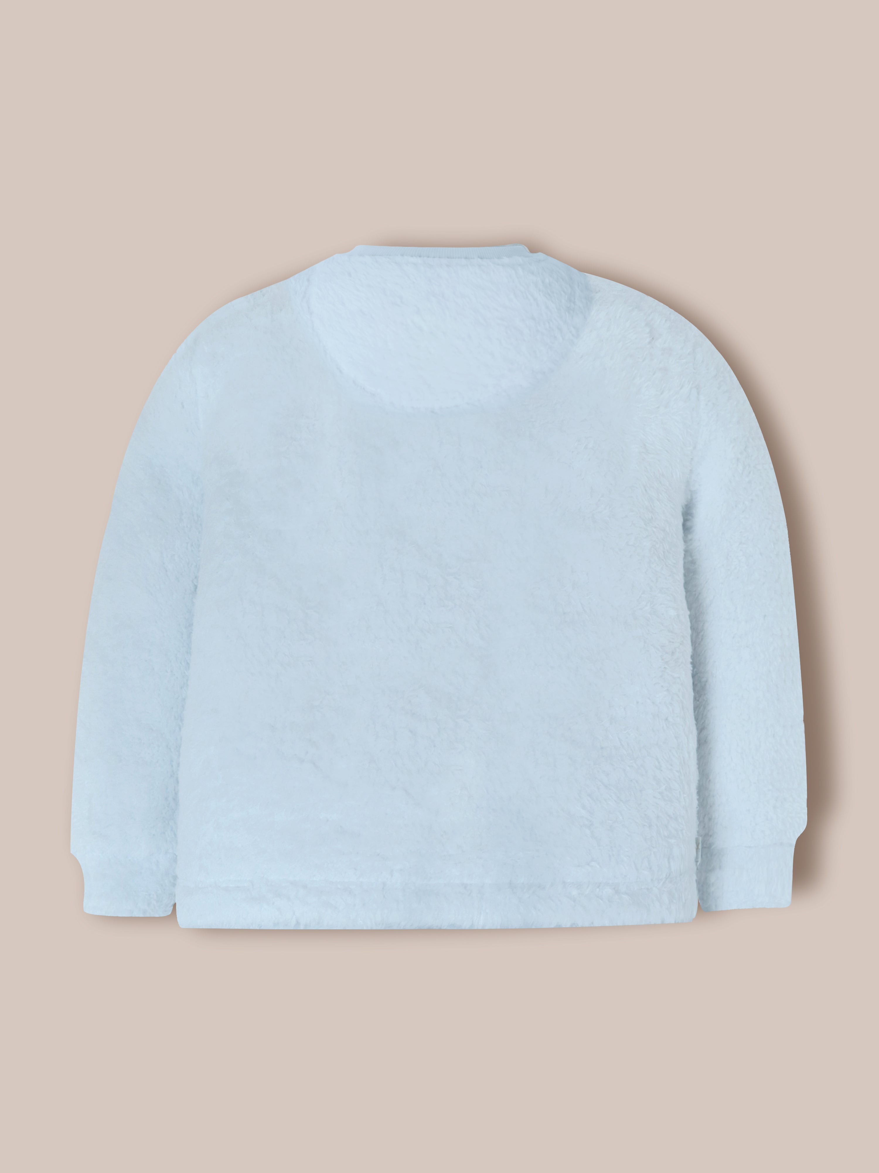 Cherry Crumble Sky Blue Solid Applique Playful Classic Nightsuit